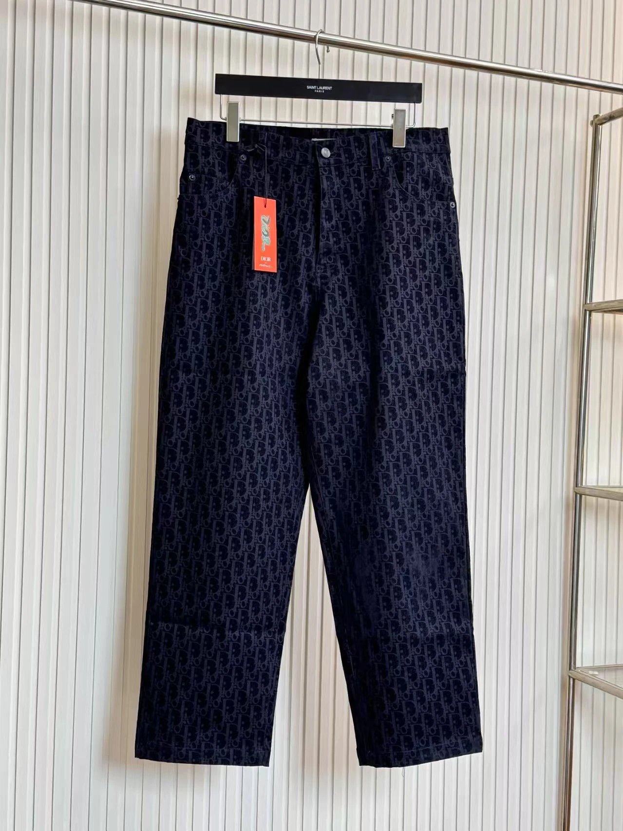 Dior Oblique Print Cropped Pants Navy - 11