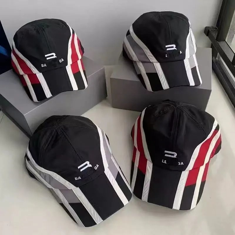 Balenciaga Striped Baseball Cap Black/White - 6