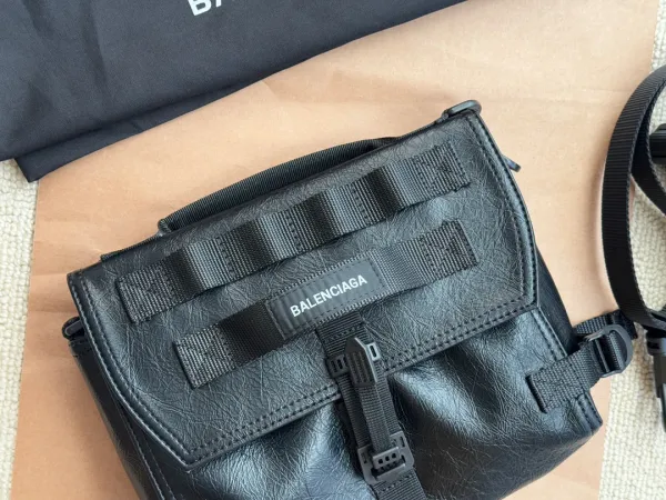 Balenciaga Explorer Camera Bag Black Crossbody Bag - 1