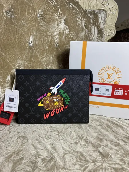 Louis Vuitton x Takashi Murakami Monogram Rocket Print Long Wallet Black - 3
