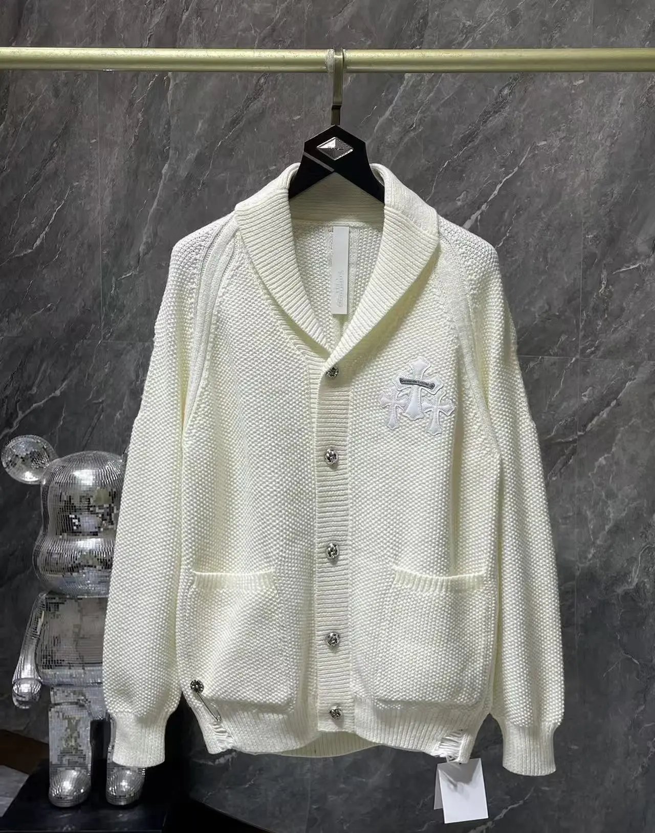 Burberry Knitwear Cable-Knit Crewneck Sweater — Chro3