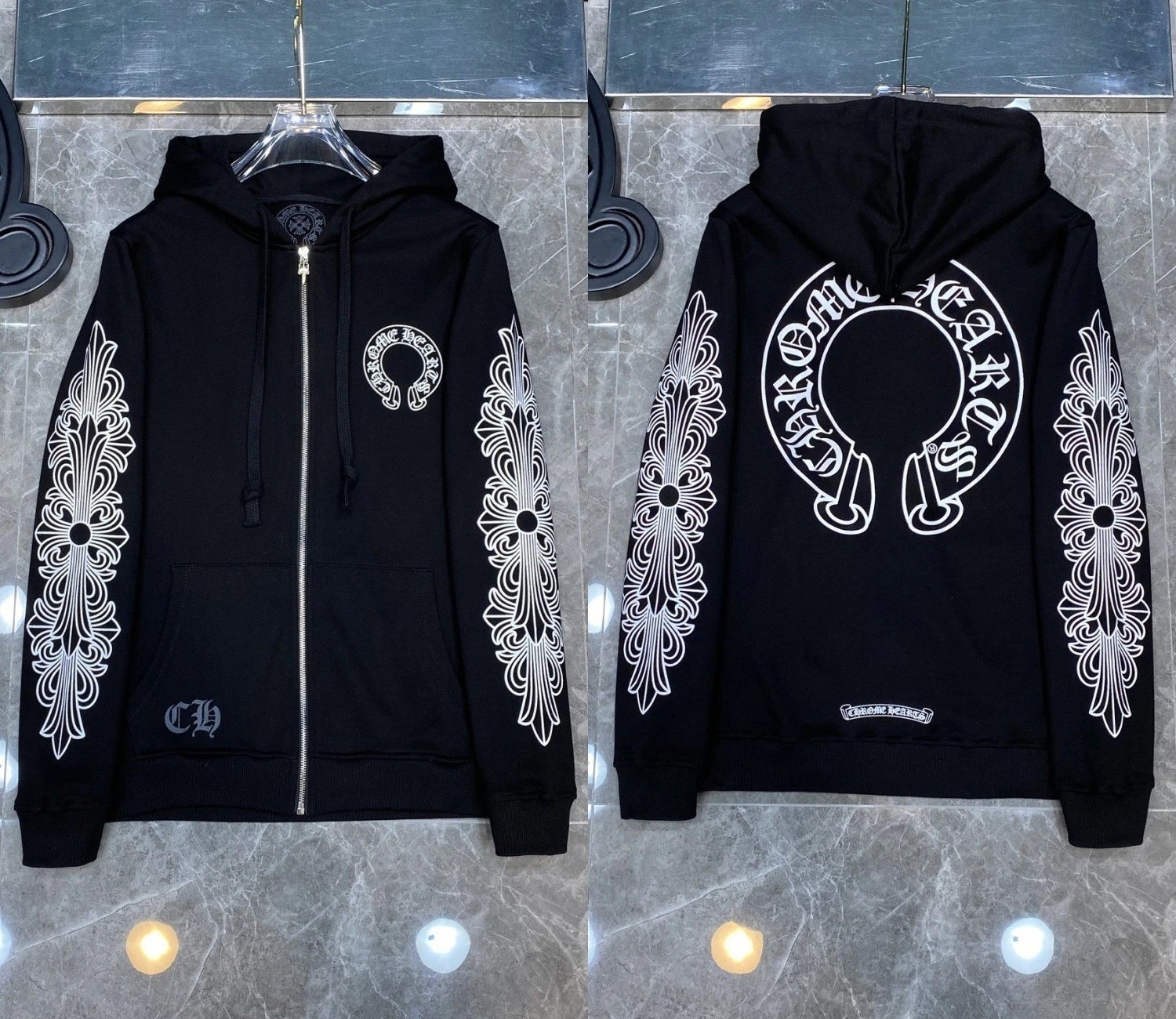 Chrome Hearts Ornate Sleeve Zi