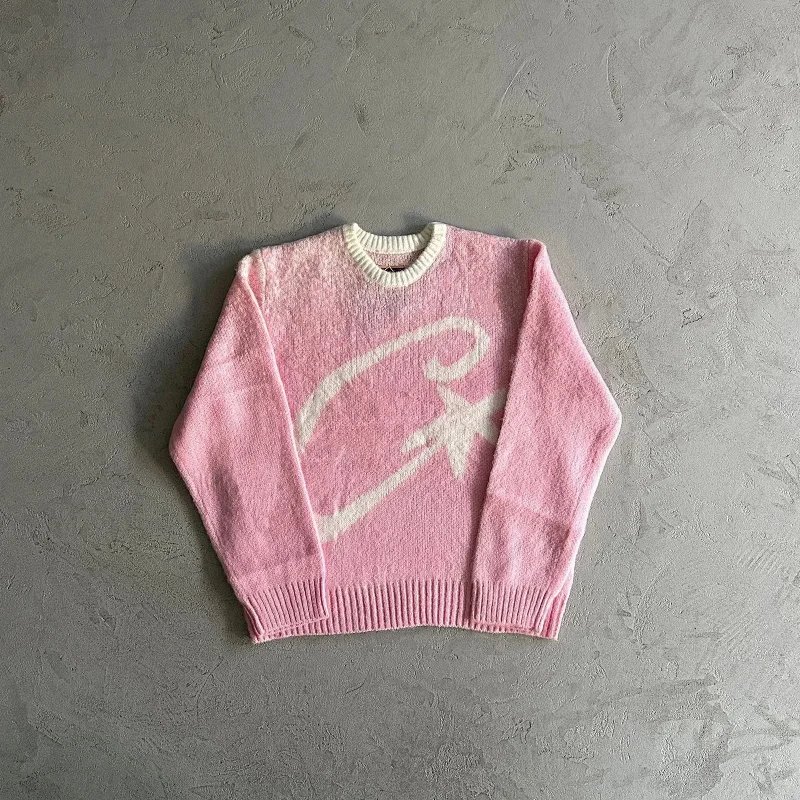 Burberry Knitwear Cable-Knit Crewneck Sweater — Cor Pink