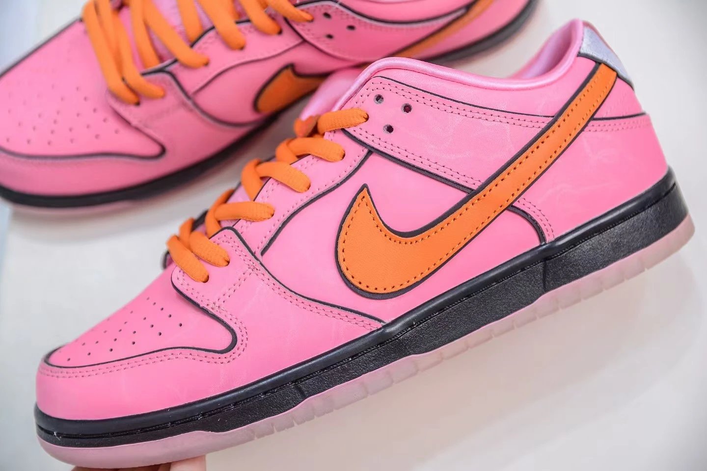 Nike SB Dunk Low Pink Orange Sketch Sneakers - 2