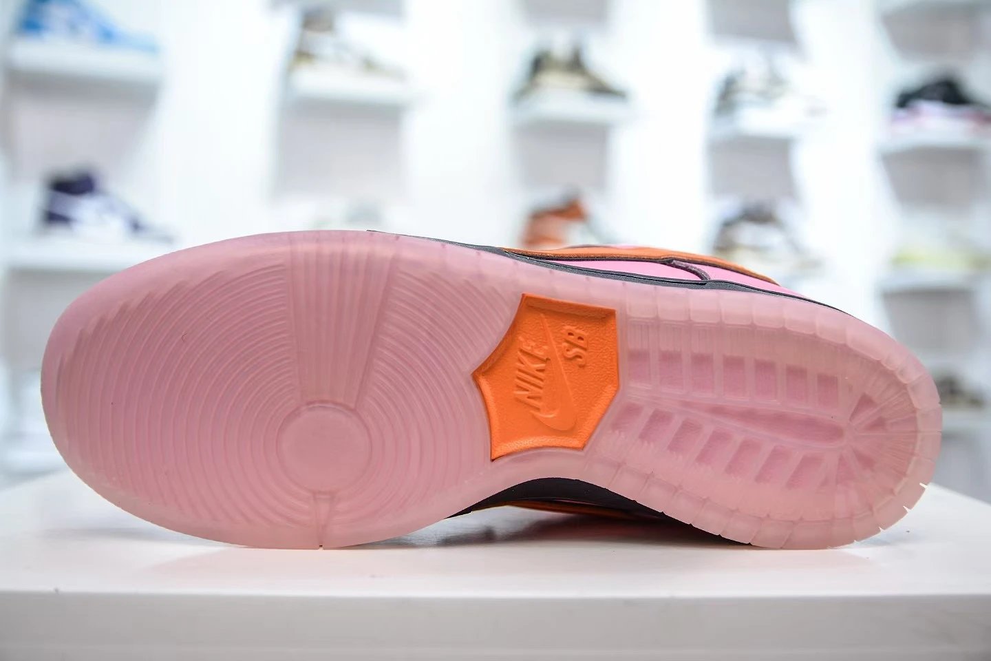 Nike SB Dunk Low Pink Orange Sketch Sneakers - 7
