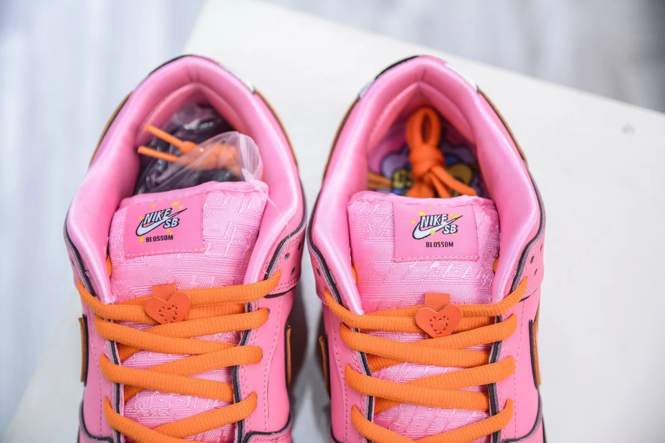 Nike SB Dunk Low Pink Orange Sketch Sneakers - 3