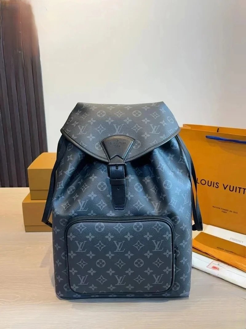MCM Backpacks Visetos logo-print studded backpack — Black 31*17*41cm