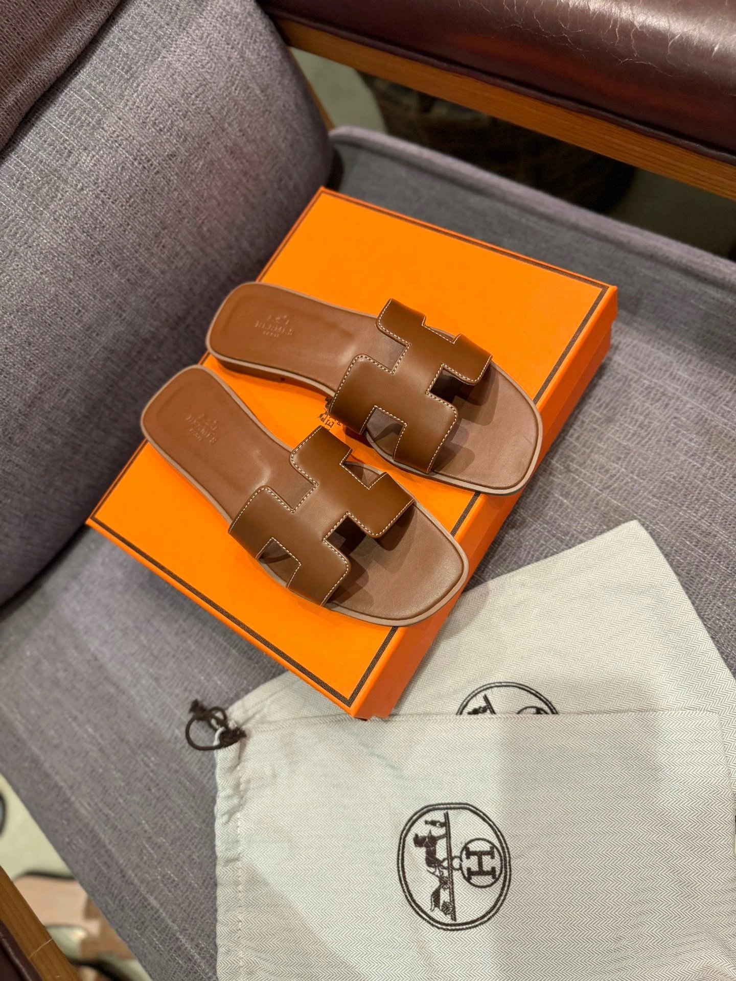 All brown sheepskin