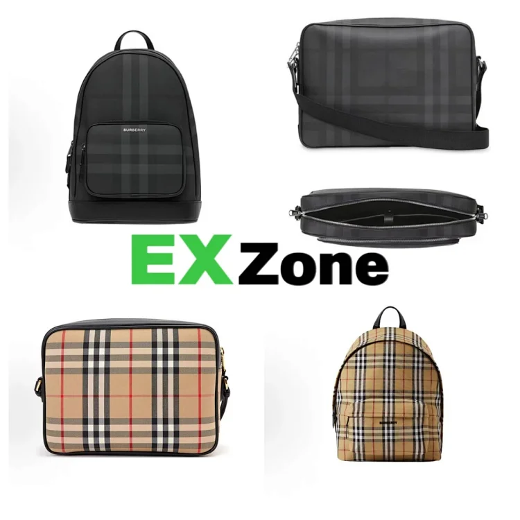 Burberry Crossbody Bags Check-pattern zip bag image 1