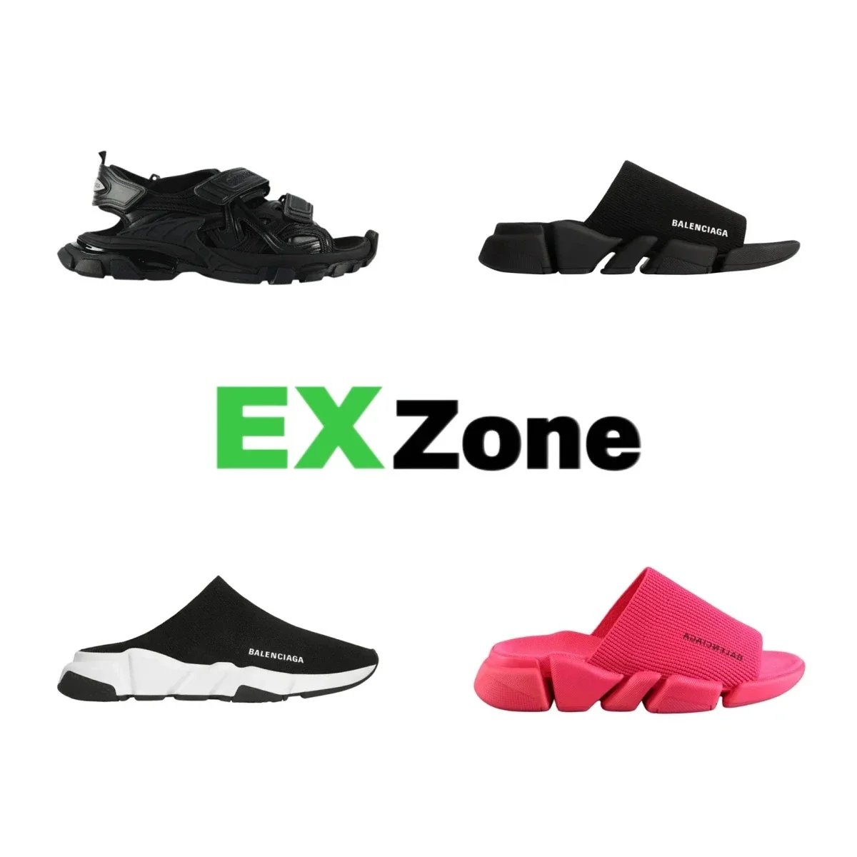 Balenciaga Slippers Logo Knit with Segmented Sole image 1