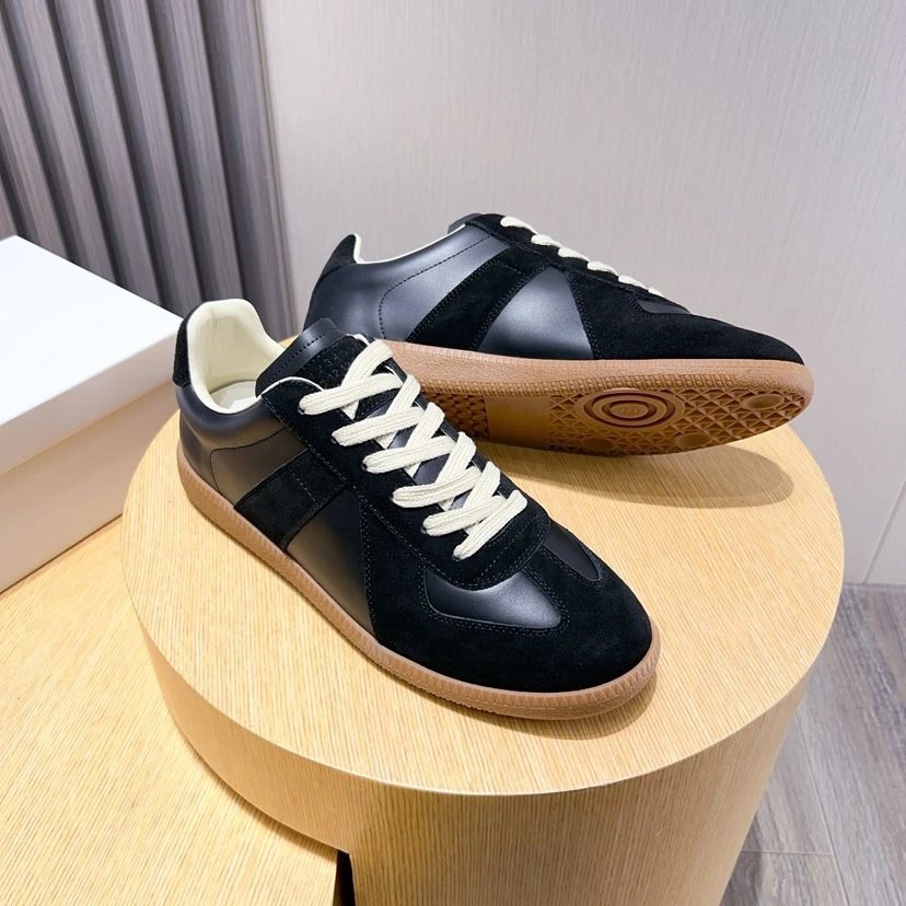 Black Suede and Leather Sneakers