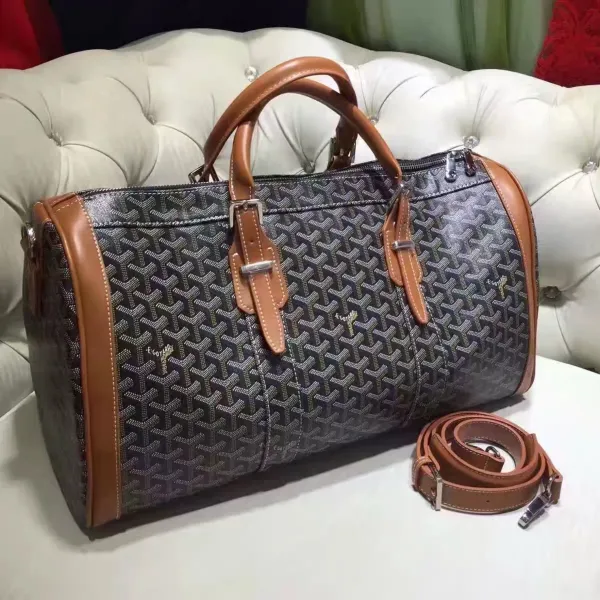 Goyard Saint Louis Duffle Bag Green Monogram Canvas Travel Bag - 2