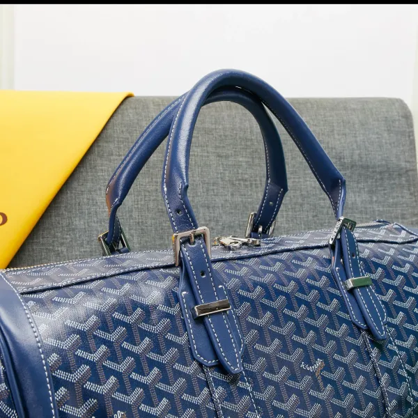 Goyard Saint Louis Duffle Bag Green Monogram Canvas Travel Bag - 4