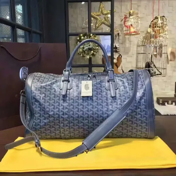 Goyard Saint Louis Duffle Bag Green Monogram Canvas Travel Bag - 3