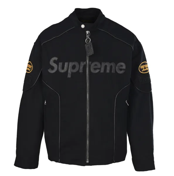 Supreme x Vanson Leather Co. Motorcycle Jacket Black - 1