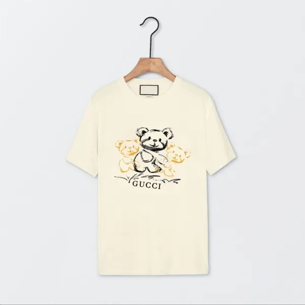 Gucci Distorted Logo Print White T-Shirt - 14