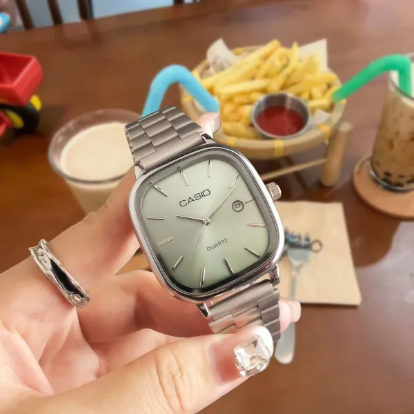 Casio Quartz Square Silver Watch - 7