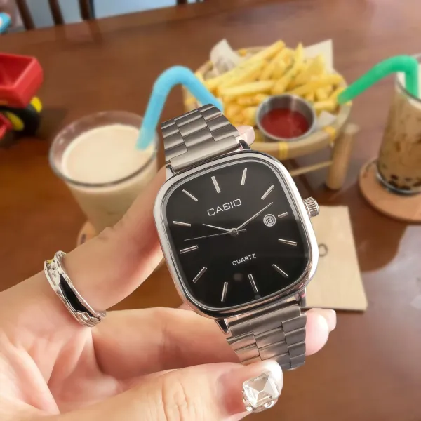 Casio Quartz Square Silver Watch - 6
