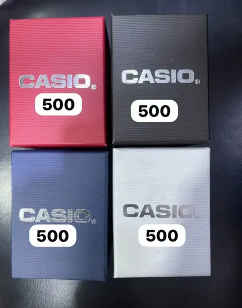 Casio G-Shock 500 Series Watch Box Set Red Black Navy Silver - 1