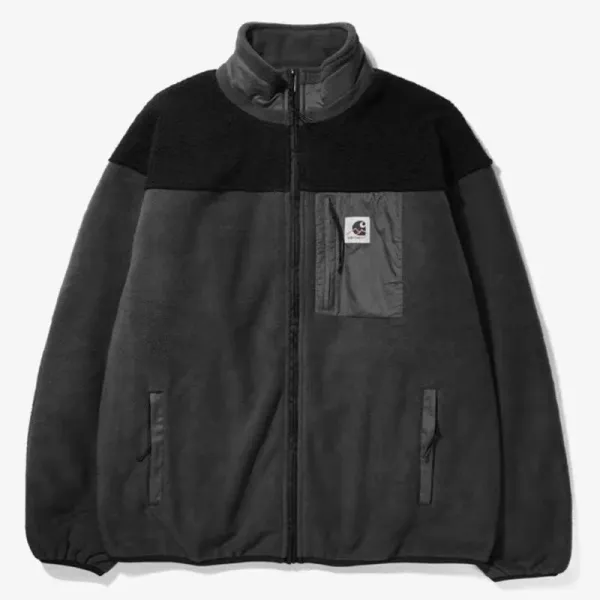 Carhartt WIP Sherpa Fleece Jacket Black/Charcoal Outerwear - 1