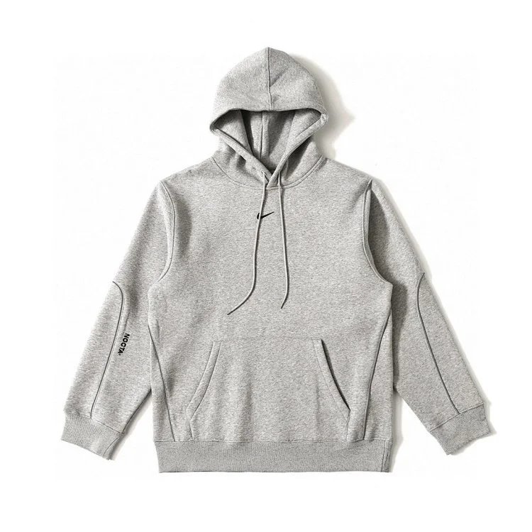 Design Black Contrast-Stitch Hoodie and Sweatpants Set - 8