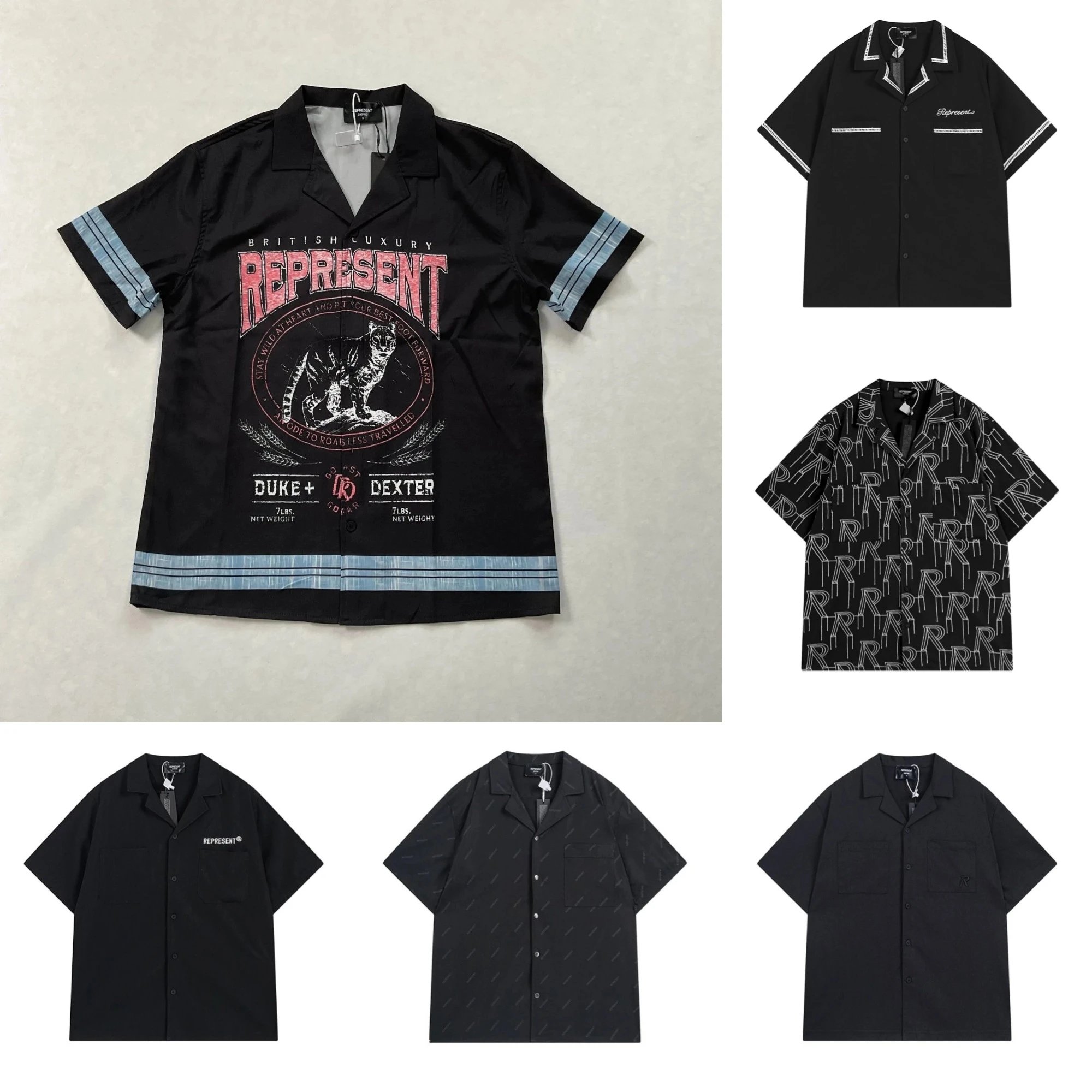 Represent Black Short Sleeve Shirt