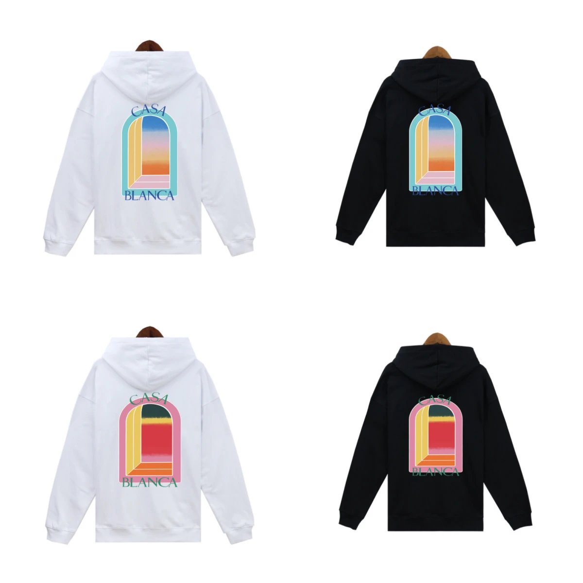 Casa Blanca White and Black Hoodies