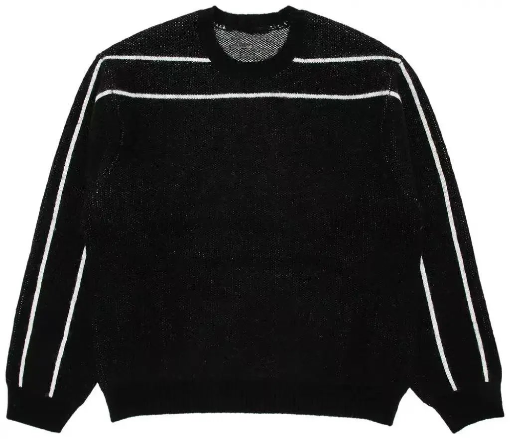 Back STRIPE Knit SWEATER Wool Knitted Base Sweater