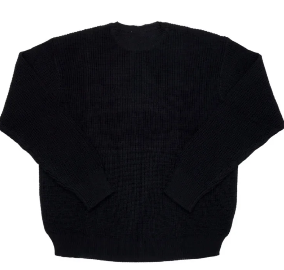 SP black background white letter sweater