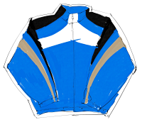 Blue Spelled White Top