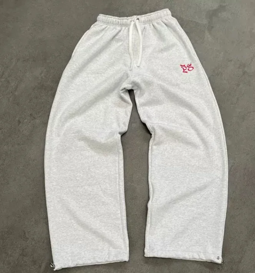 Pepe studio baggy pants red embroidered sweatpants