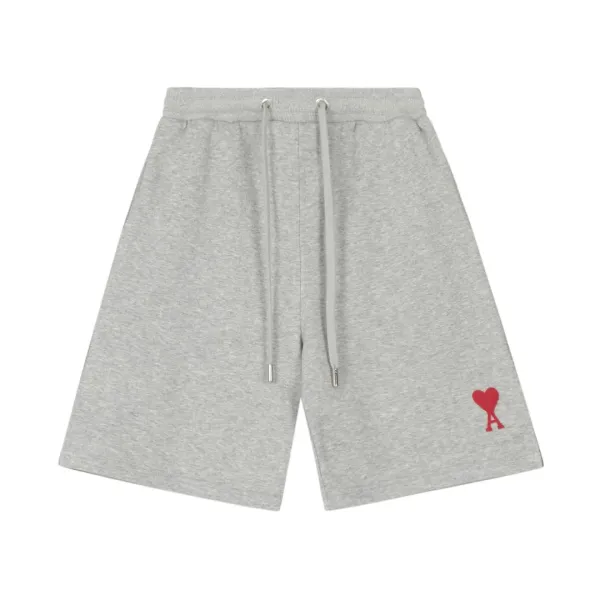 Ami Paris Heart Logo Shorts White - 5