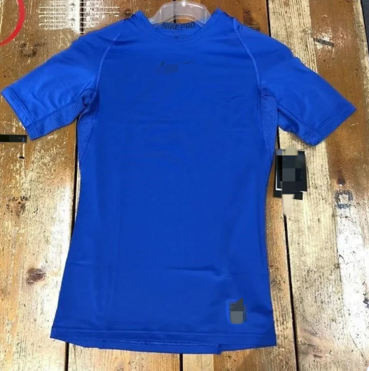 Nike Pro Blue Short Sleeve Compression Top