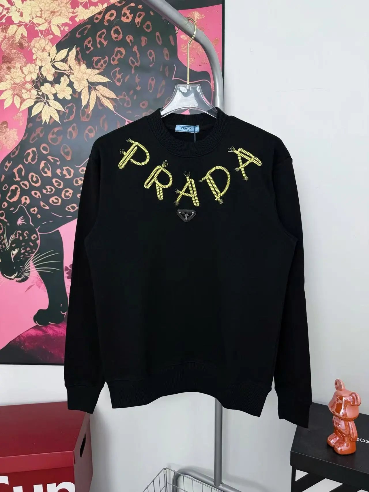 Prada Black Long Sleeve Sweatshirt