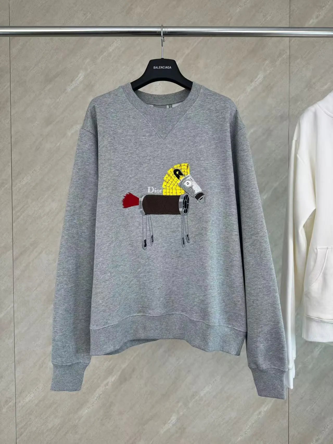 Dior Grey Horse Print Sweatshirt
