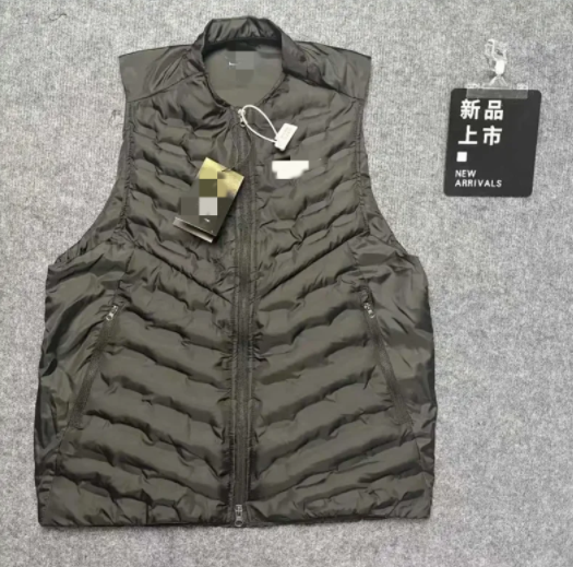 Black Puffer Vest with Zipper Closure
