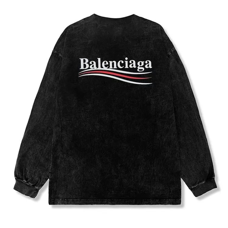 Balenciaga Black Long Sleeve T-Shirt