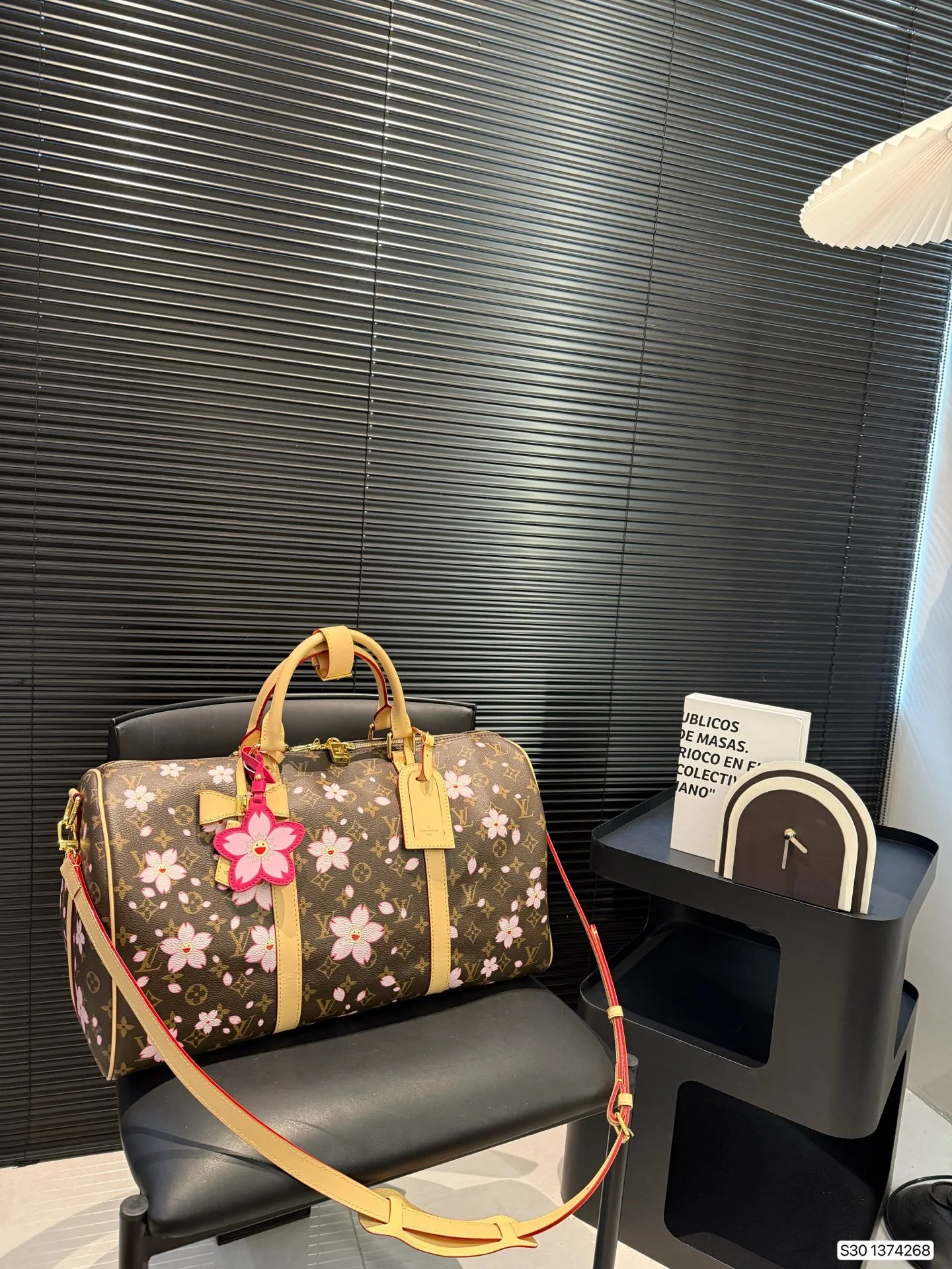 Louis Vuitton x Takashi Murakami cherry blossom monogram Keepall travel bag