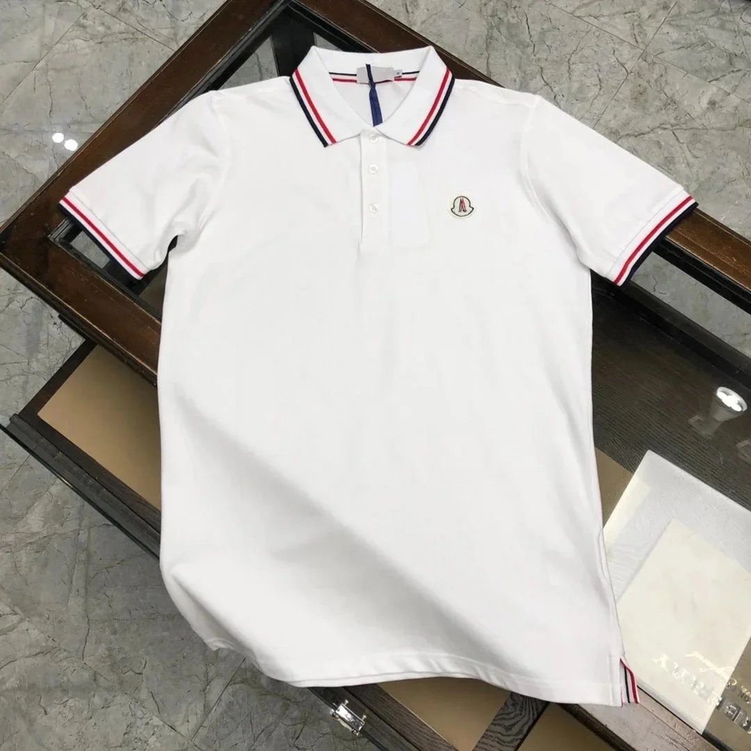 Stone Island White Piqué Polo with Black Trim - 13