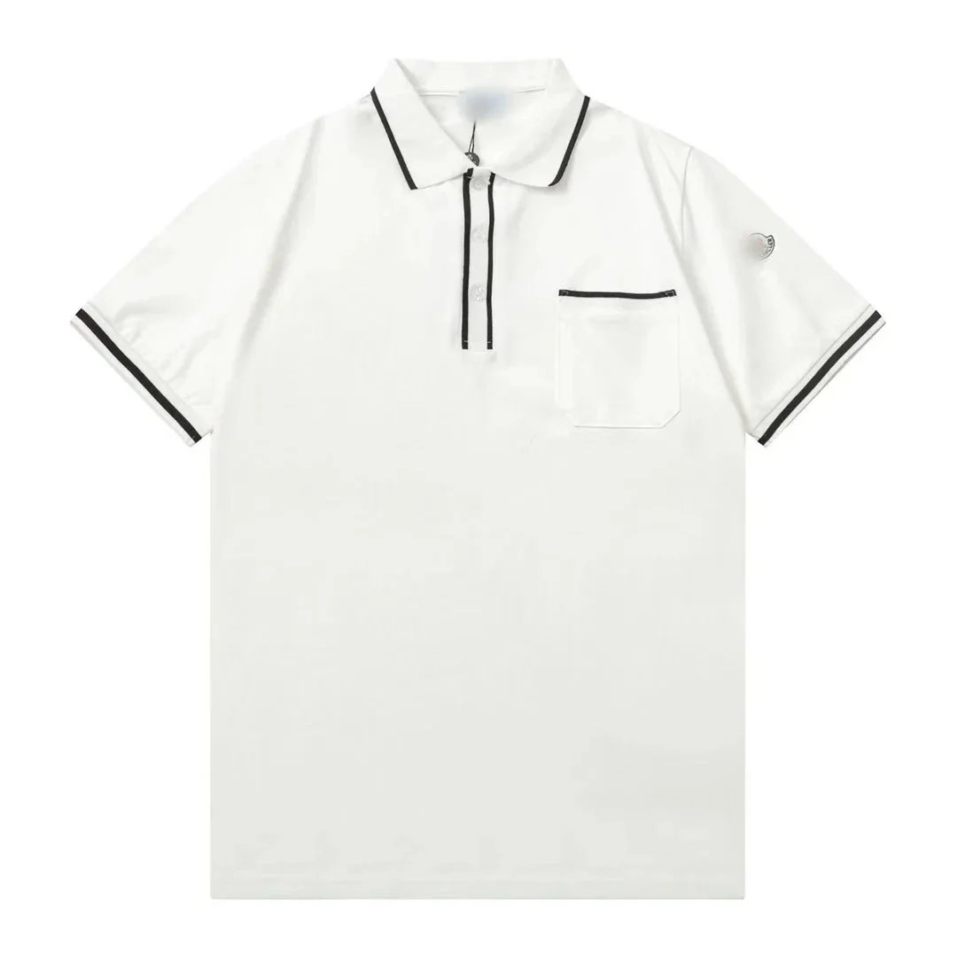 Stone Island White Piqué Polo with Black Trim - 12