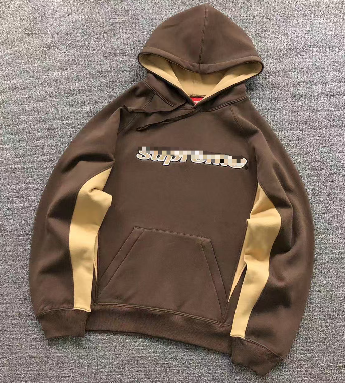E576 # Split Color blocked Brown