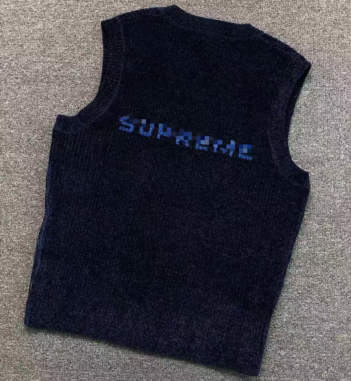 M003 # Shenier V-neck Knitted Tank Top in Royal Blue