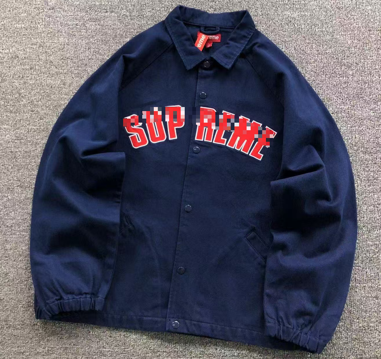 D429 # Micro label Embroidered Letter Jacket in Royal Blue