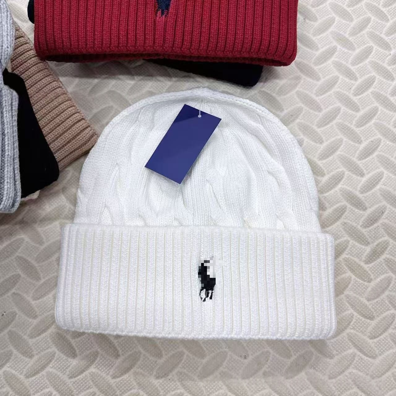 Ralph Lauren Embroidered Cable Knit Beanie photo 3