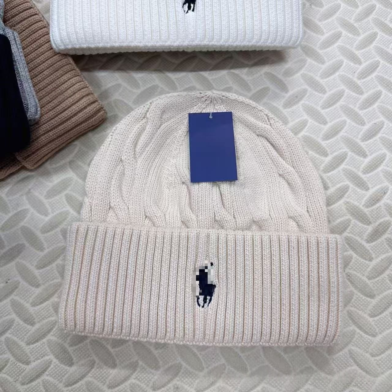 Ralph Lauren Embroidered Cable Knit Beanie photo 7