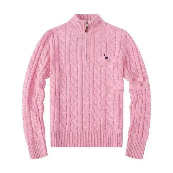 Ralph Lauren Cable Knit Half-Zip Sweater Beige - 4
