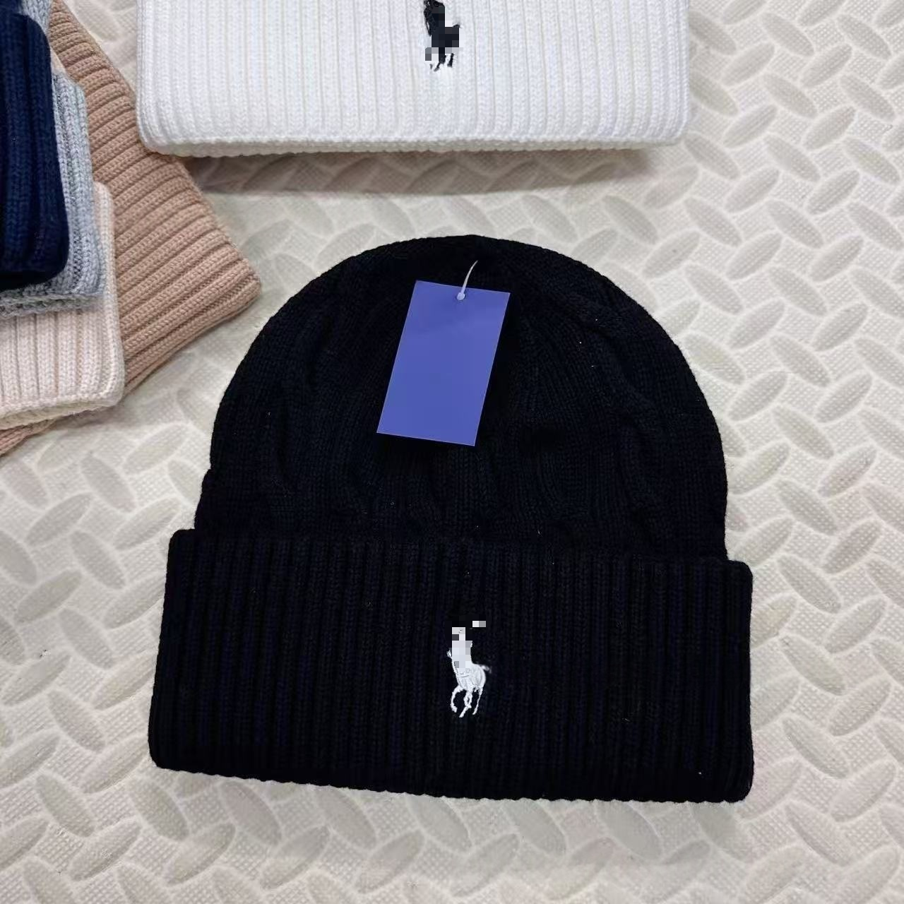 Ralph Lauren Embroidered Cable Knit Beanie photo 2