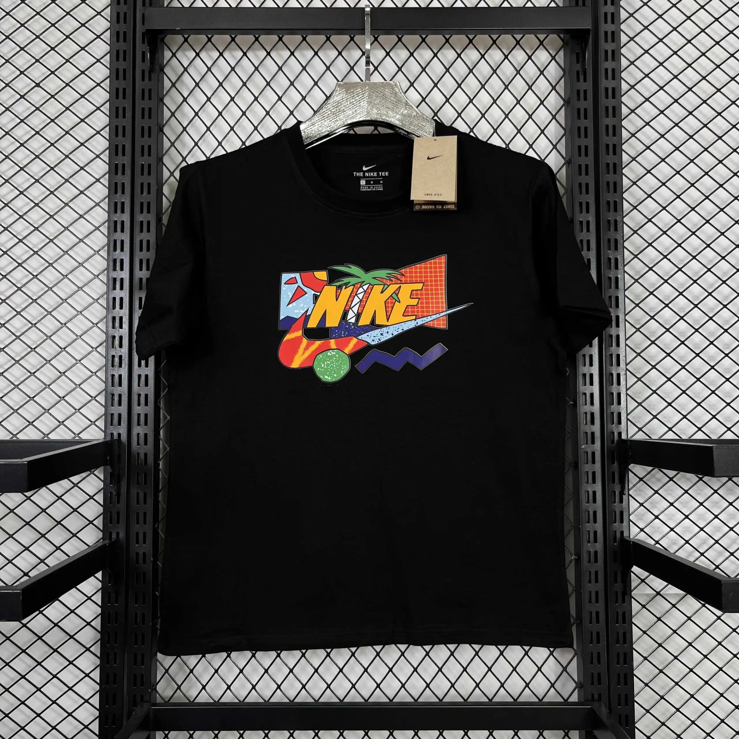 Design Graphic Print 'No Regrets' Black T-Shirt - 15