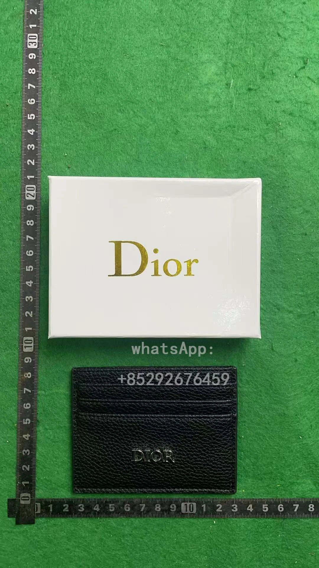 Dior Card Holder Black Leather