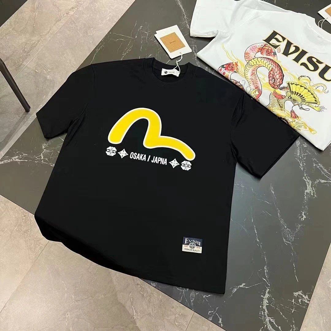 Evisu Osaka / Japna Yellow Wave Graphic T-Shirt Black product detail 19 in Litbuy spreadsheet finds